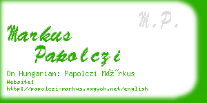 markus papolczi business card